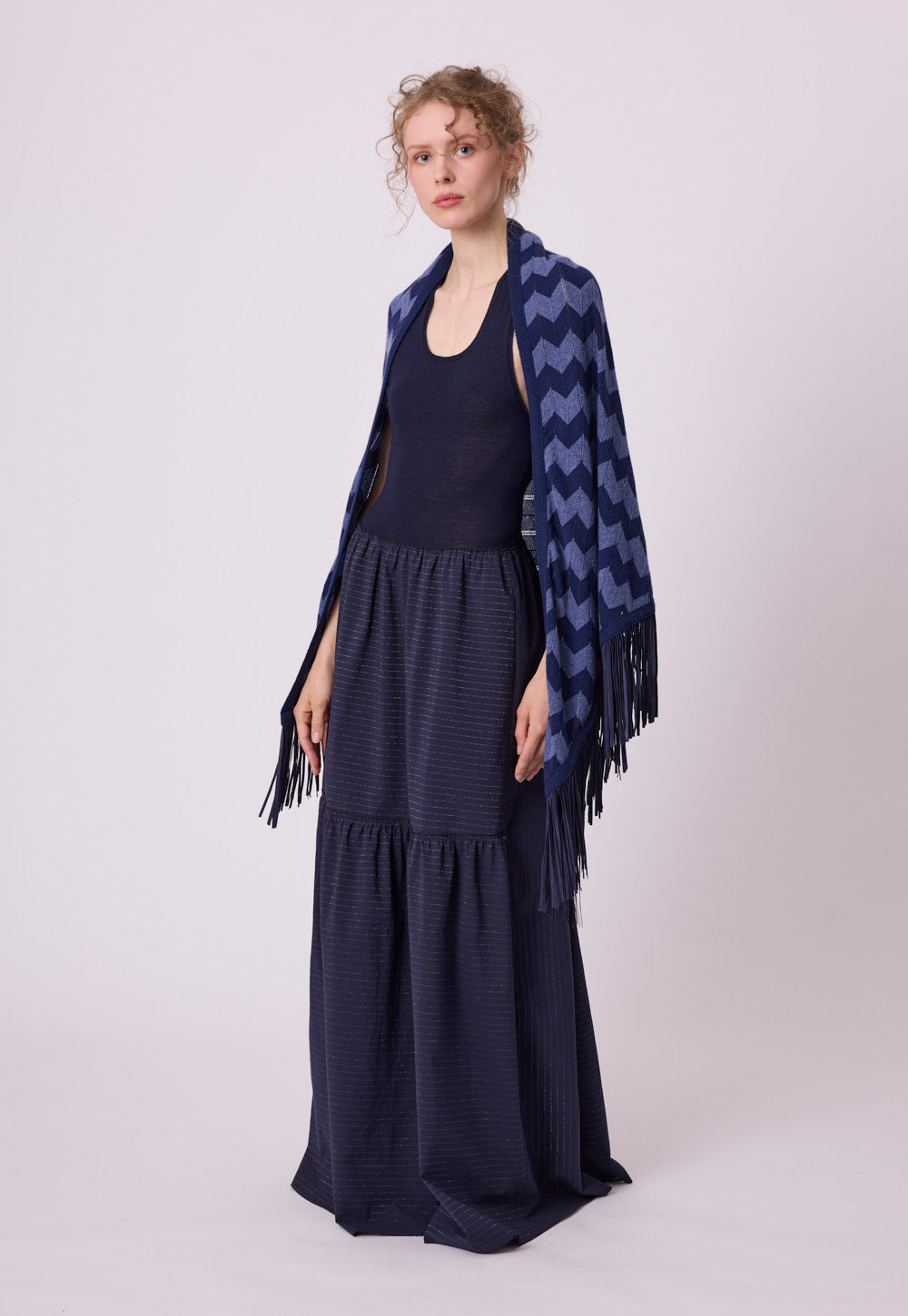 Antonia Zander Oria Dress luxury maxi dress with racerback knit top