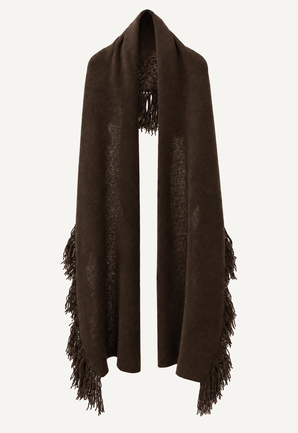 Paul Scarf Choco Blackwood in cashmere and mulberry silk