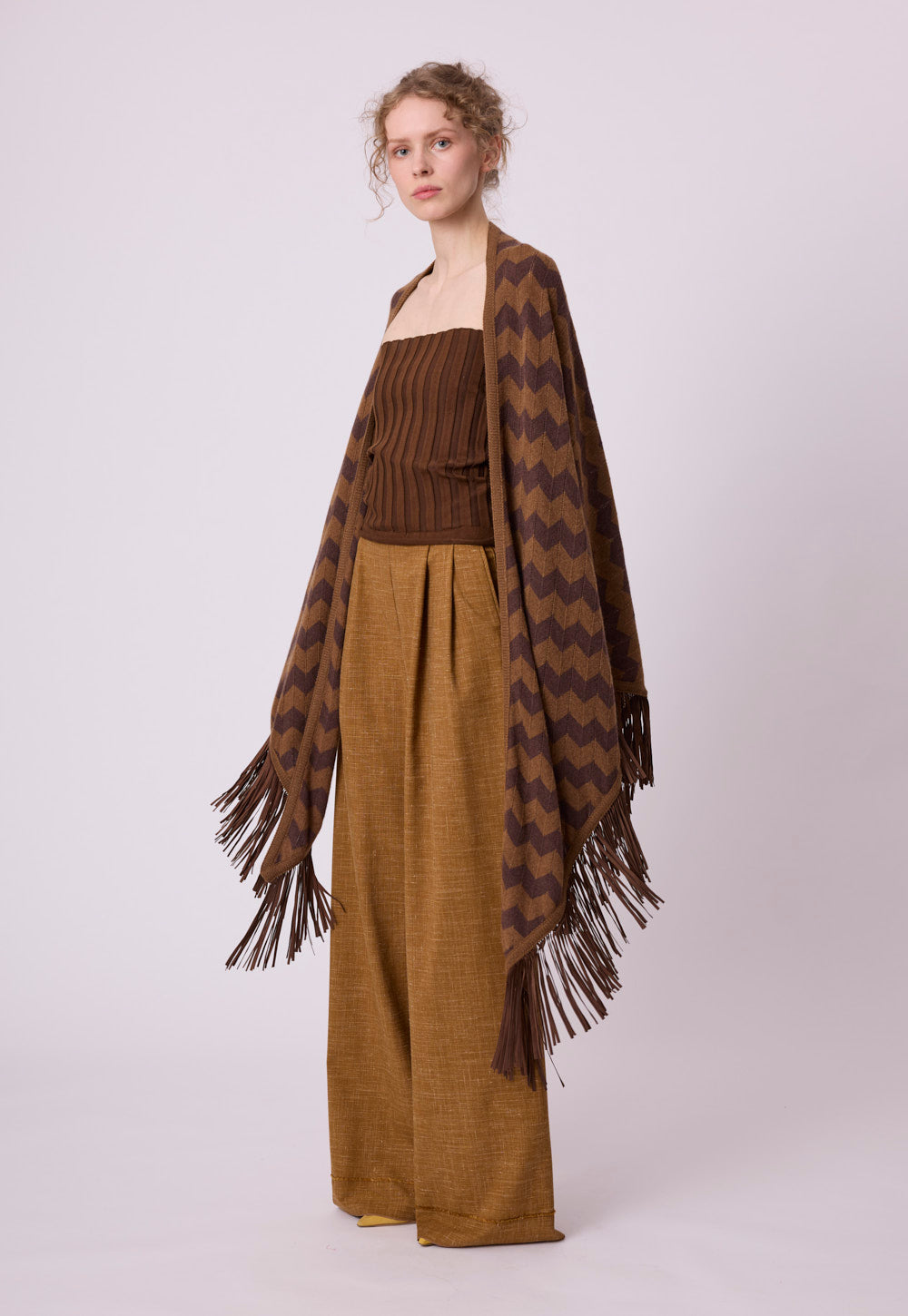 Antonia Zander Marina Jumpsuit in cognac, full look.