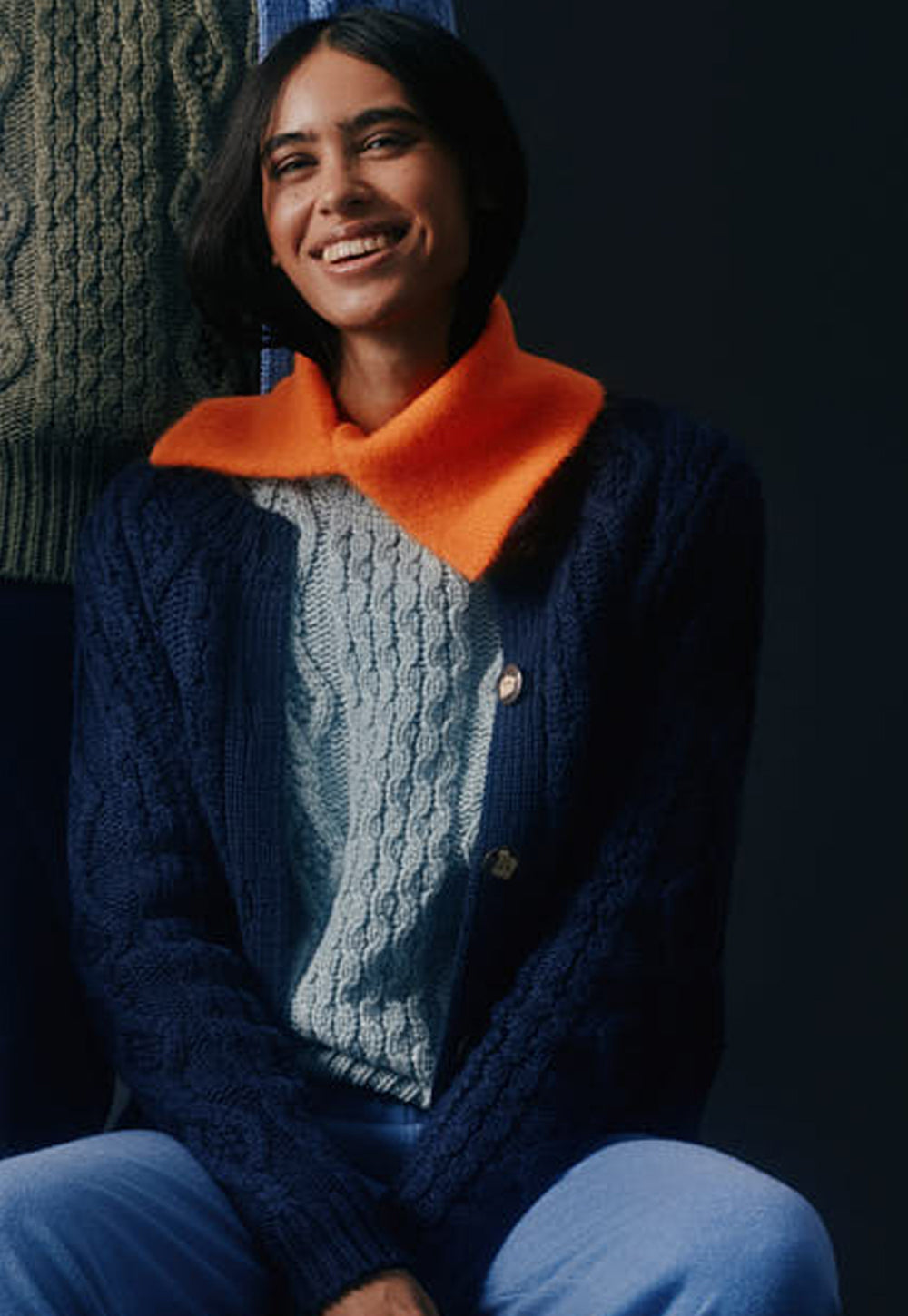 Antonia Zander Nana Collo Nuage cashmere-silk statement collar, styled detail.