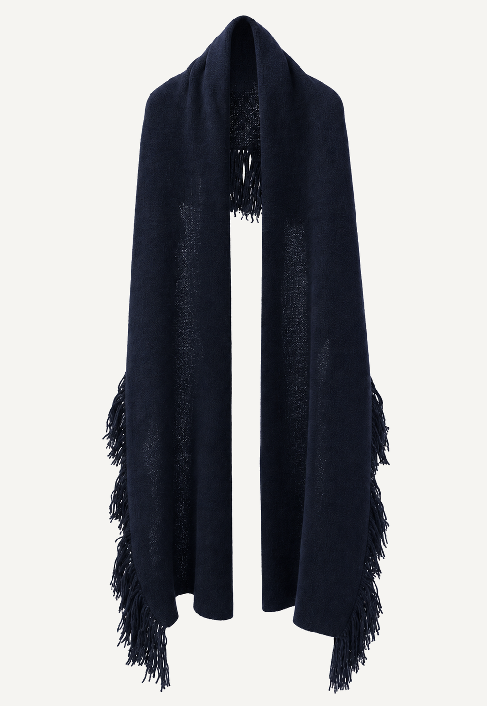 Paul Scarf Navy Beluga in cashmere and mulberry silk