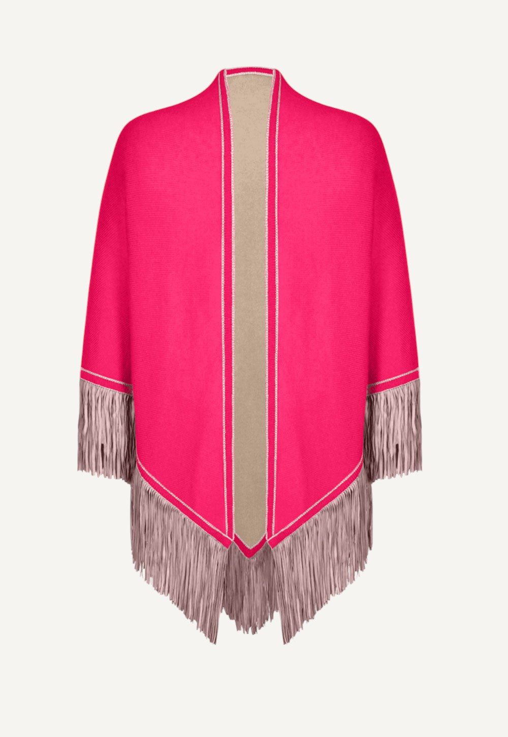 Antonia Zander Triangolo Double cashmere scarf detail.